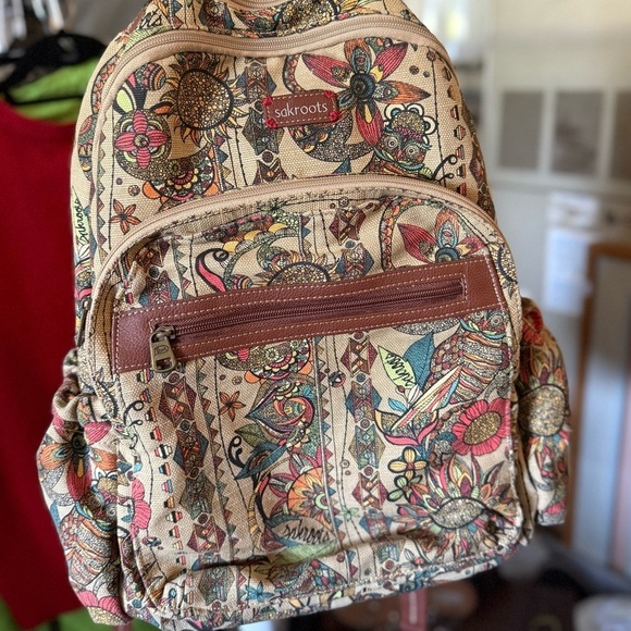 Sakroots | Owl Multicolored Backpack Canvas Design